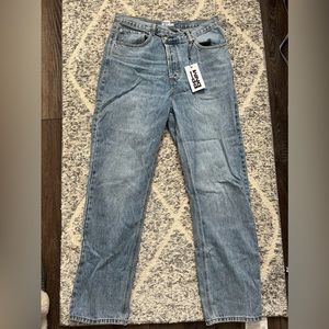 princess polly cross over waist jeans